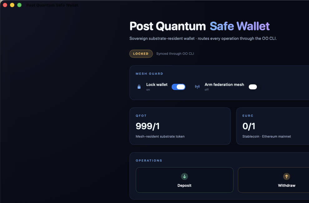 Wallet UI loaded after activation