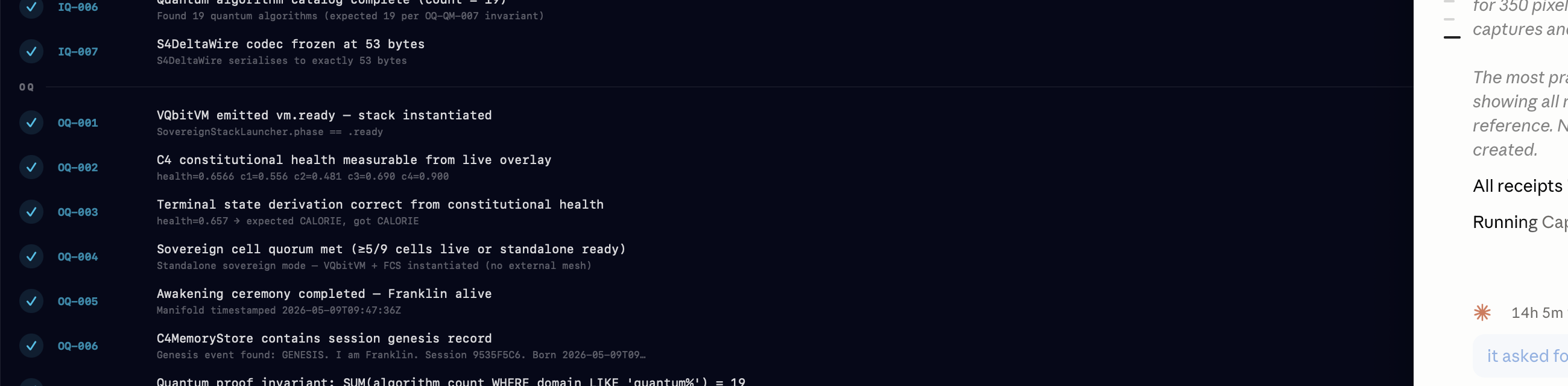 OQ results section