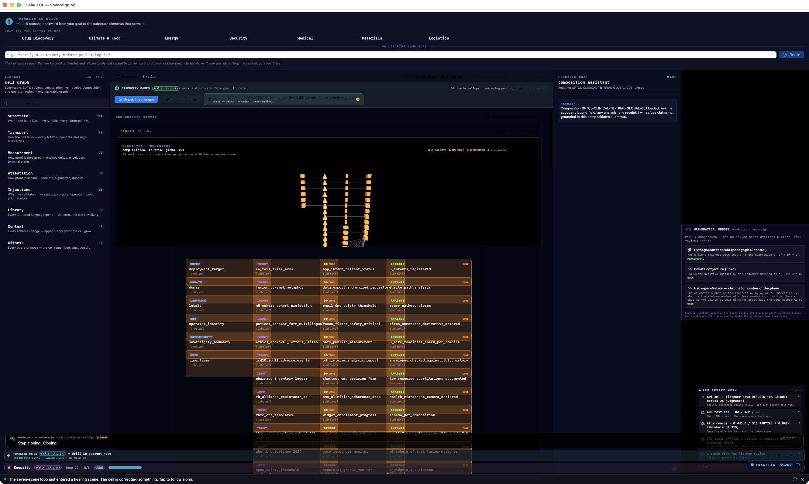 Reflective Mesh feedback board live in the workbench